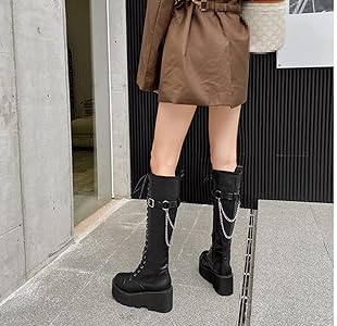 Amazon.com | DXSYMJM Womens Chunky Platform Knee High Boots